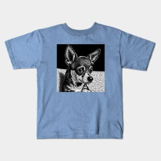 Chihuahua in Pen and Ink Kids T-Shirt